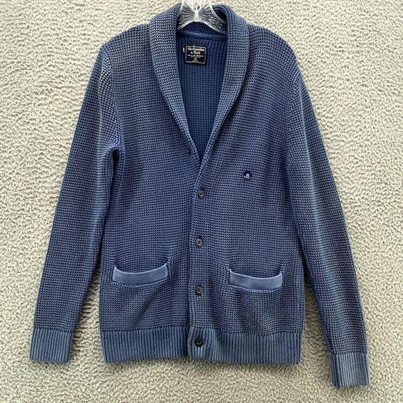 NWOT Abercrombie & Fitch Sweater Adult Size XS Blue Cardigan Knit Jacket Women's - Picture 1 of 10